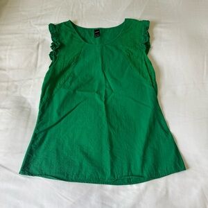 Eyelet Embroidery Ruffle Sleeve Blouse